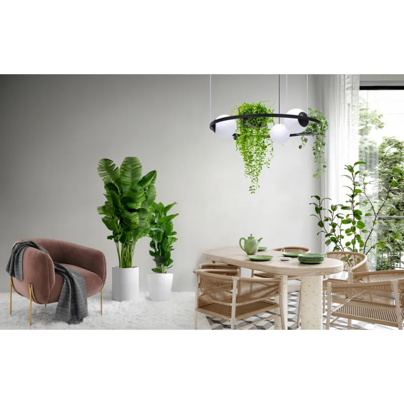 Suspensie PLANT 5005 Zumaline E27, Negru, Polonia