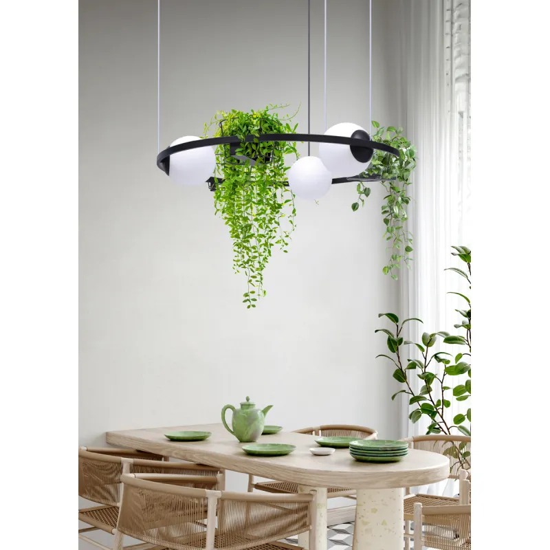 Suspensie PLANT 5005 Zumaline E27, Negru, Polonia