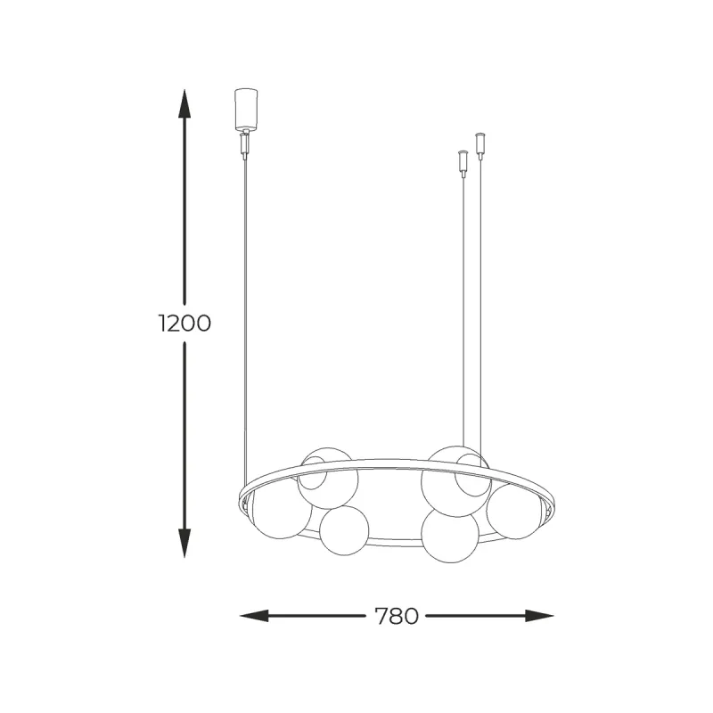 Suspensie ORBIT 5007 Zumaline E27, Negru, Polonia