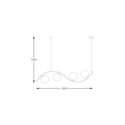 Suspensie WAVE 3 5014 Zumaline E14, Negru, Polonia