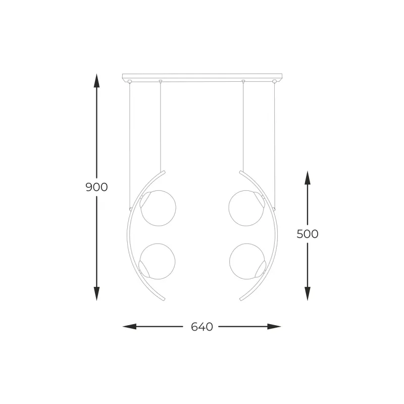 Suspensie HELIX 5016 Zumaline E14, Negru, Polonia