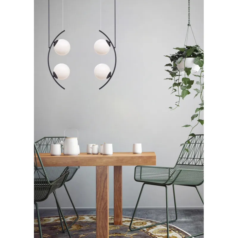 Suspensie HELIX 5016 Zumaline E14, Negru, Polonia