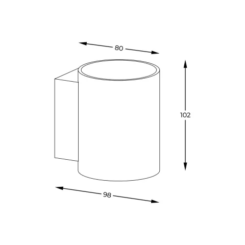 Aplica Exterior SOLA WL ROUND BLACK-GOLD 91061-N Zumaline G9, Negru, Polonia