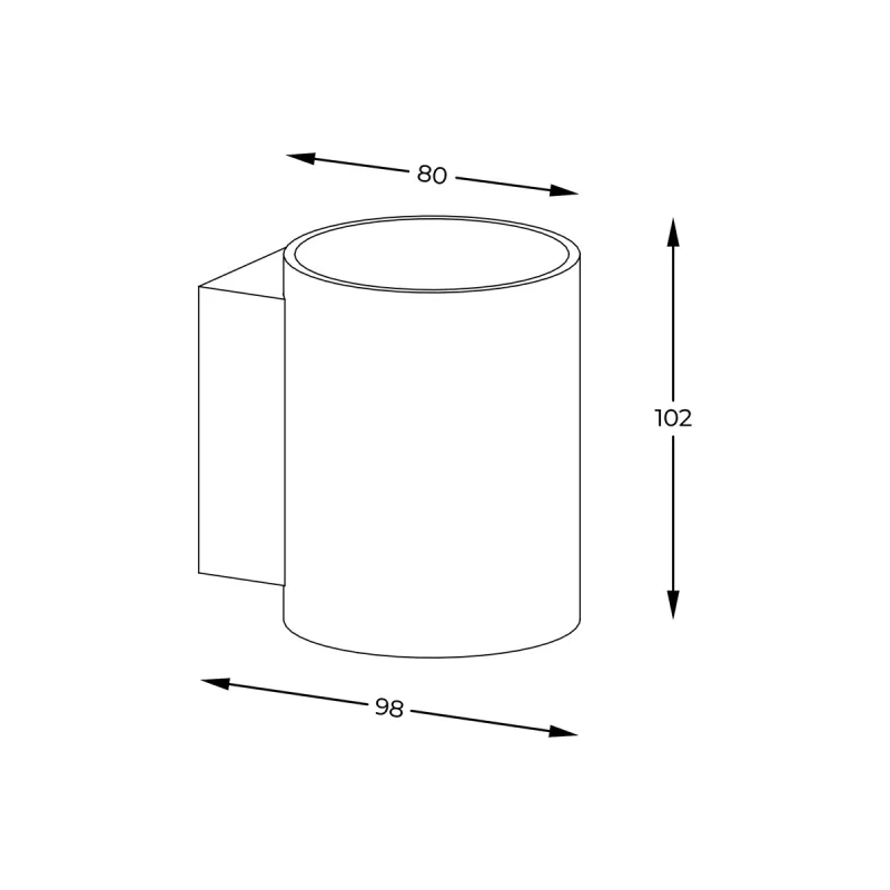 Aplica Exterior SOLA WL ROUND BLACK-GOLD 91061-N Zumaline G9, Negru, Polonia