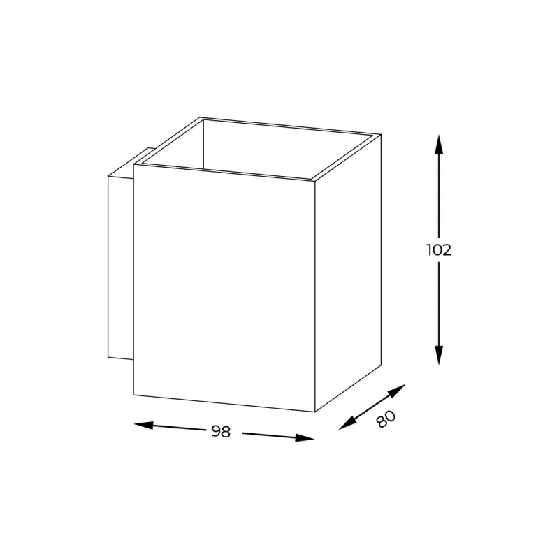 Aplica Exterior SOLA WL SQUARE WHITE 91062-N Zumaline G9, Alb, Polonia