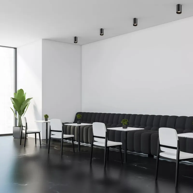 Downlight Aplicat TUBA SL 1 BLACK 92680-N Zumaline GU10, Negru, Polonia