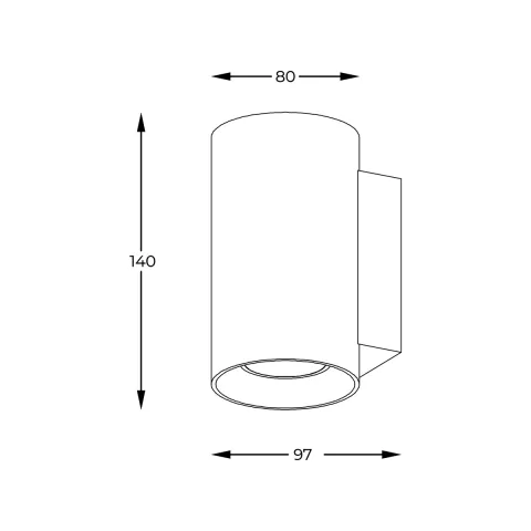 Aplica Exterior SANDY WL ROUND BLACK 92696-N Zumaline GU10, Negru, Polonia