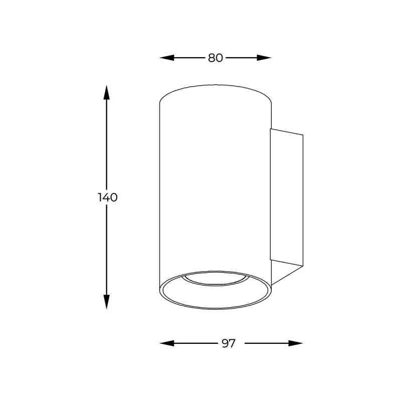 Aplica Exterior SANDY WL ROUND BLACK 92696-N Zumaline GU10, Negru, Polonia