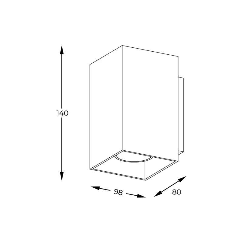 Aplica Exterior SANDY WL SQUARE WHITE 92697-N Zumaline GU10, Alb, Polonia