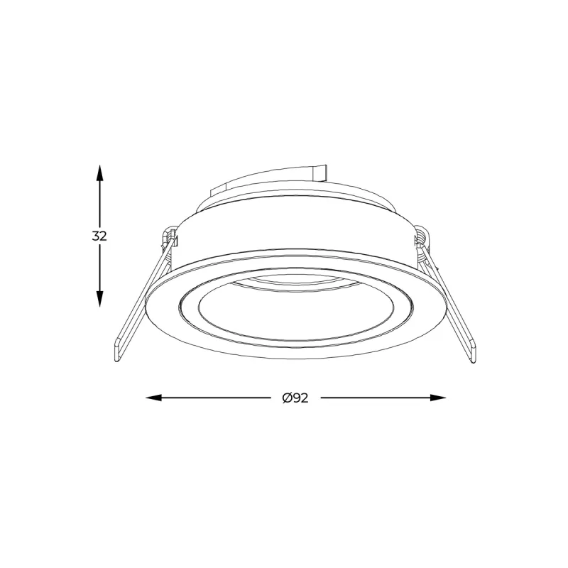 Downlight Incastrat CHUCK DL ROUND WHITE 92699-N Zumaline GU10, Alb, Polonia