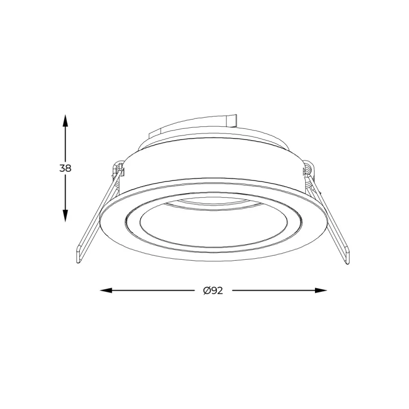 Downlight Incastrat CHUCK DL ROUND BLACK 92700-N Zumaline GU10, Negru, Polonia