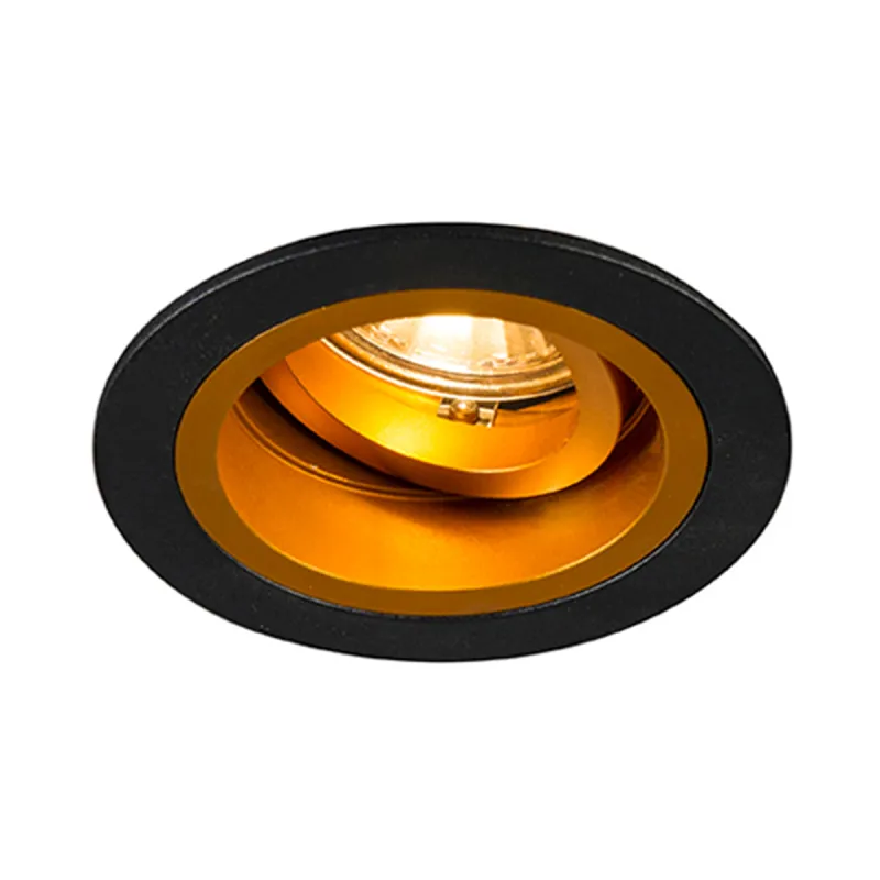Downlight Incastrat CHUCK DL ROUND BLACK-GOLD 92702-N Zumaline GU10, Negru, Polonia