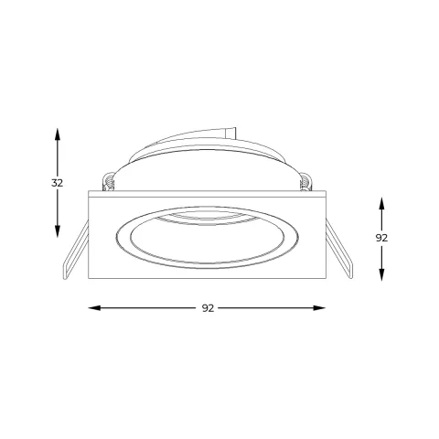 Downlight Incastrat CHUCK DL SQUARE WHITE 92703-N Zumaline GU10, Alb, Polonia