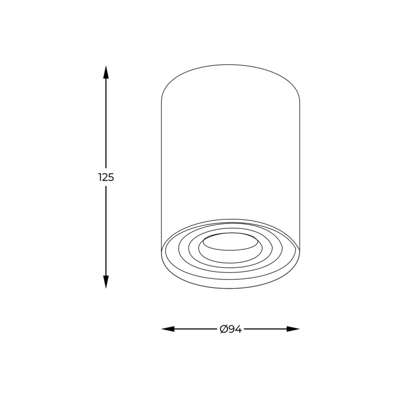 Downlight Aplicat RONDOO SL1 94354-N Zumaline GU10, Auriu, Polonia