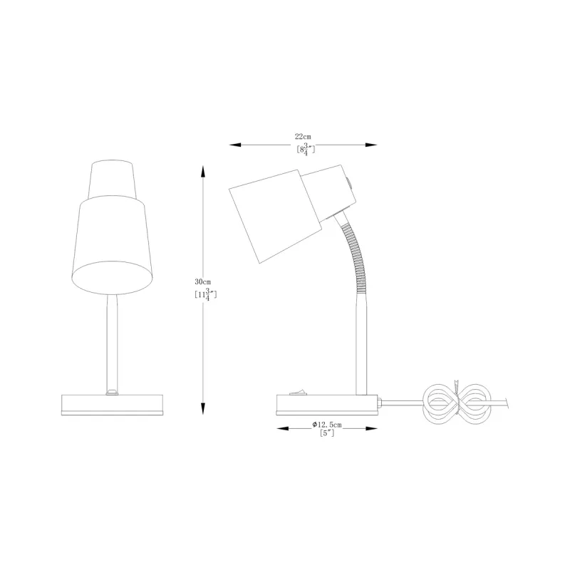 Veioza Birou LAMPA BIURKOWA A2031-SBK Zumaline E27, Negru, Polonia