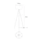 Lampadar CARA A4001-GLD Zumaline E27, Alb, Polonia