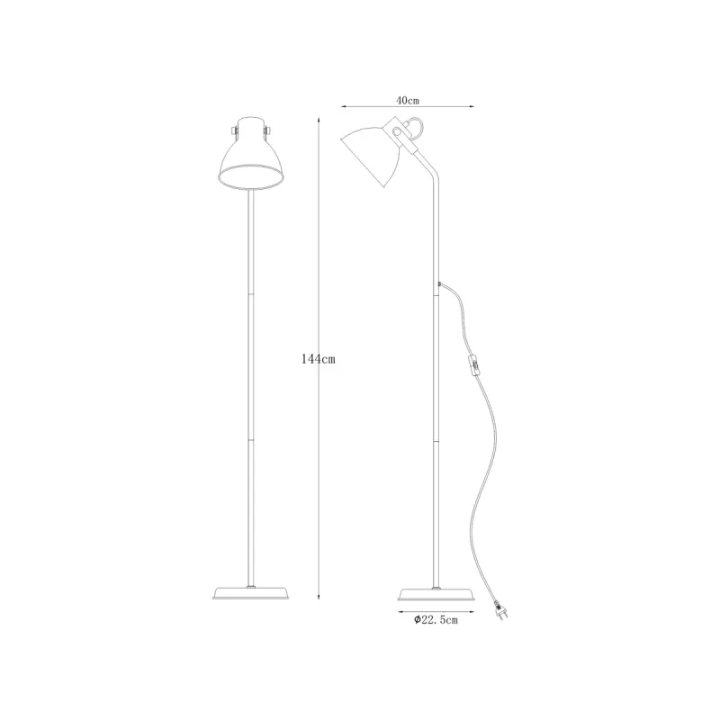Lampadar APUS A4012-SBK Zumaline E27, Negru, Polonia