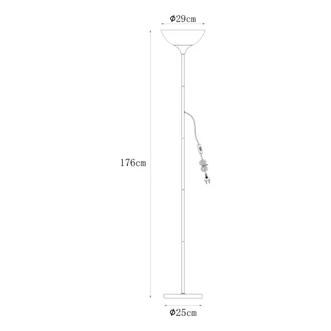 Lampadar SARDA A4036-MWH Zumaline E27, Alb, Polonia