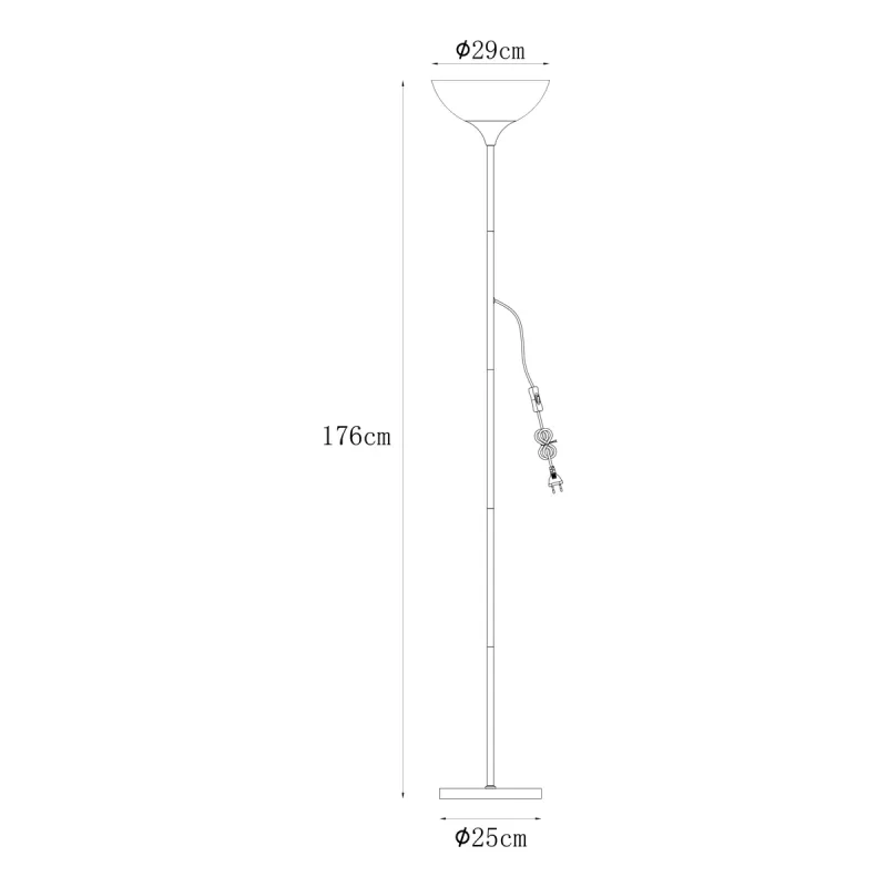 Lampadar SARDA A4036-MWH Zumaline E27, Alb, Polonia