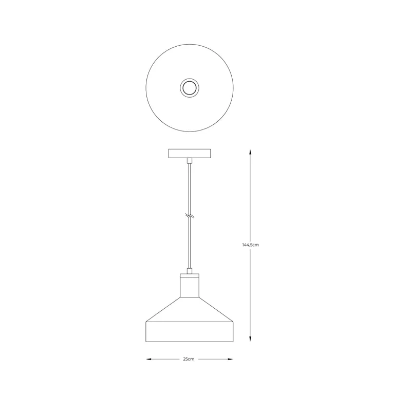 Pendul SIGMA A8016L Zumaline E27, Negru, Polonia