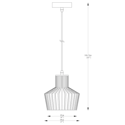 Pendul DOLIA A8079-BK Zumaline E27, Negru, Polonia