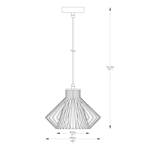 Pendul DOLIA A8080-BK Zumaline E27, Negru, Polonia