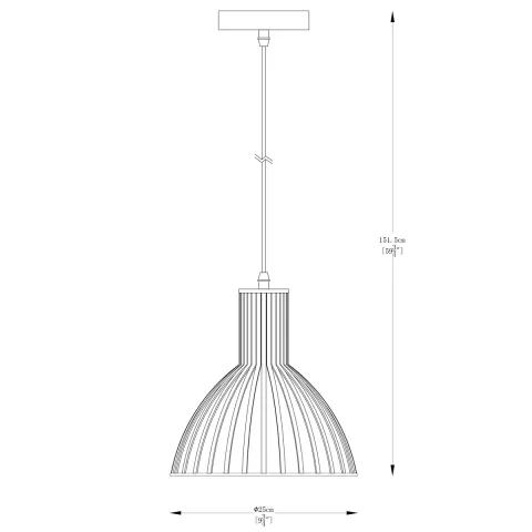 Pendul DOLIA A8082-BK Zumaline E27, Negru, Polonia