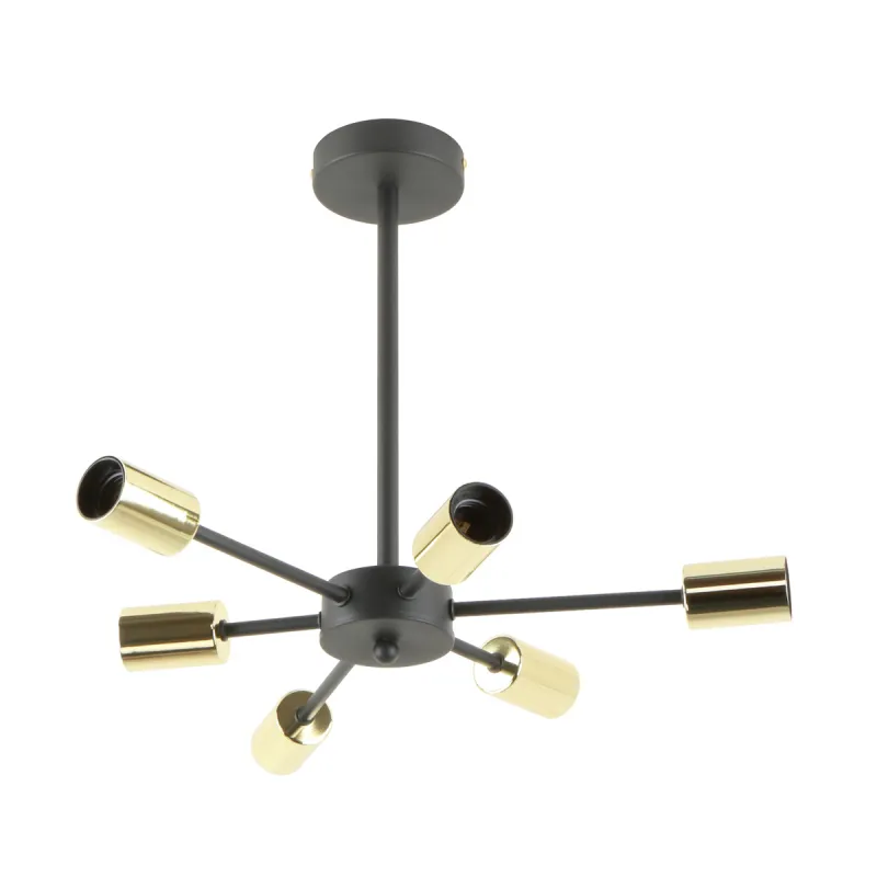 Suspensie MANDI A8100-6 Zumaline E27, Negru, Polonia