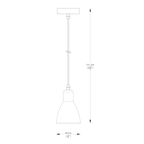 Pendul MORA A8102-1 Zumaline E27, Negru, Polonia