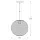 Pendul ORION A8129L-BK Zumaline E27, Negru, Polonia
