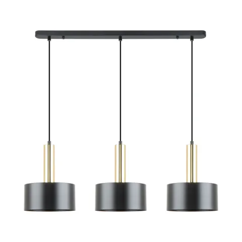 Suspensie LEO A8133-3A Zumaline E27, Negru, Polonia