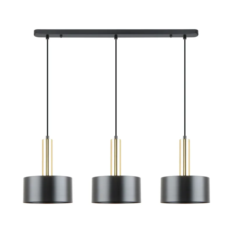 Suspensie LEO A8133-3A Zumaline E27, Negru, Polonia