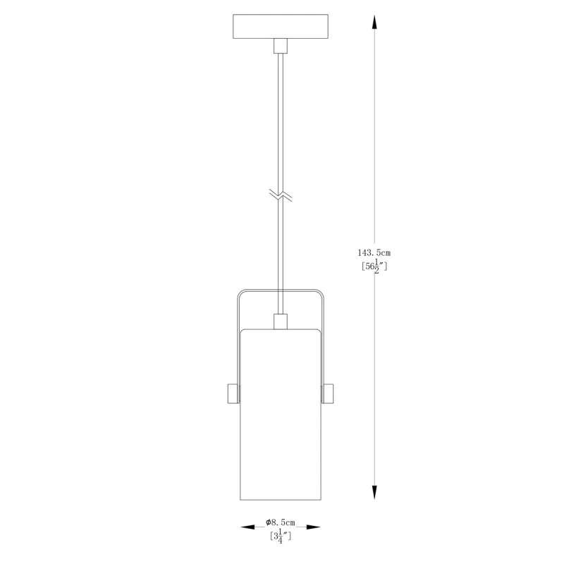 Pendul RESI A8165-1 Zumaline E27, Negru, Polonia