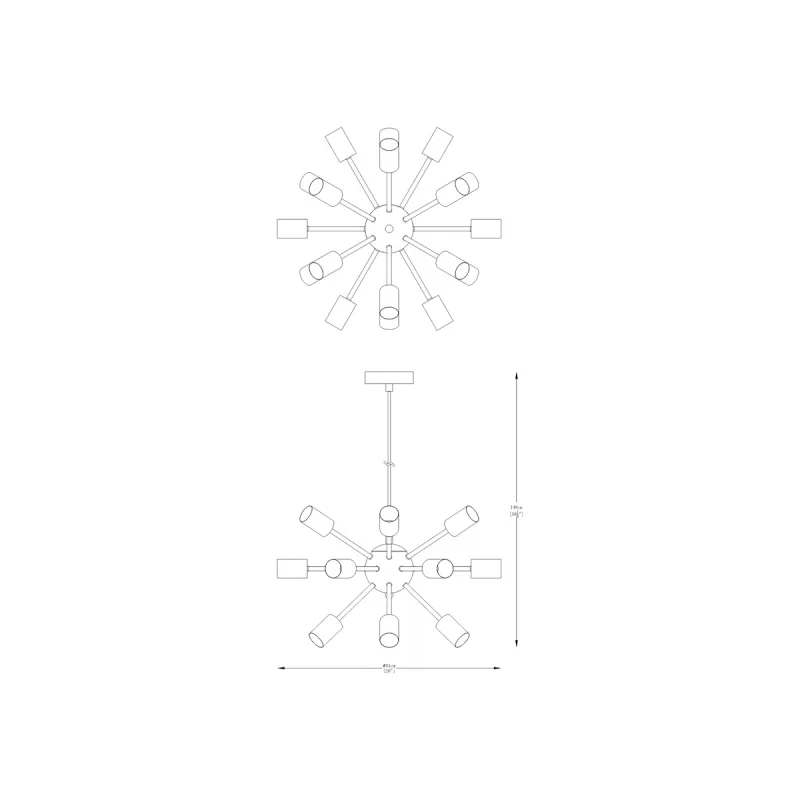 Suspensie MANDI A8181-18-GD Zumaline E27, Auriu, Polonia