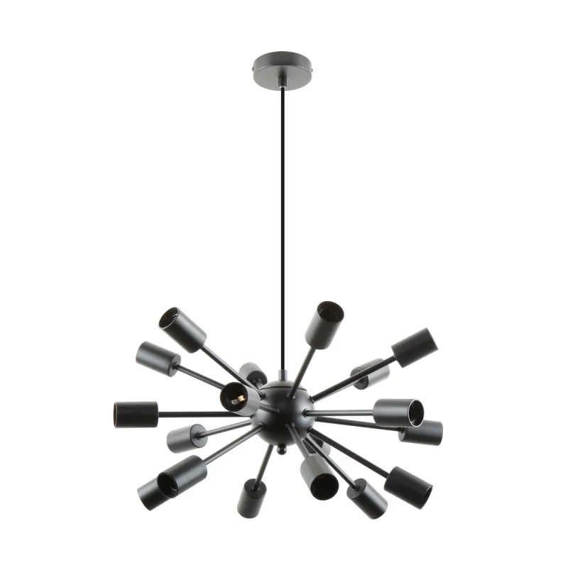 Suspensie MANDI A8181-18-MBK Zumaline E27, Negru, Polonia