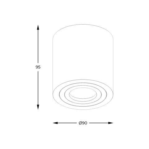 Downlight Aplicat RONDIP SL ACGU10-158-N Zumaline GU10, Alb, Polonia