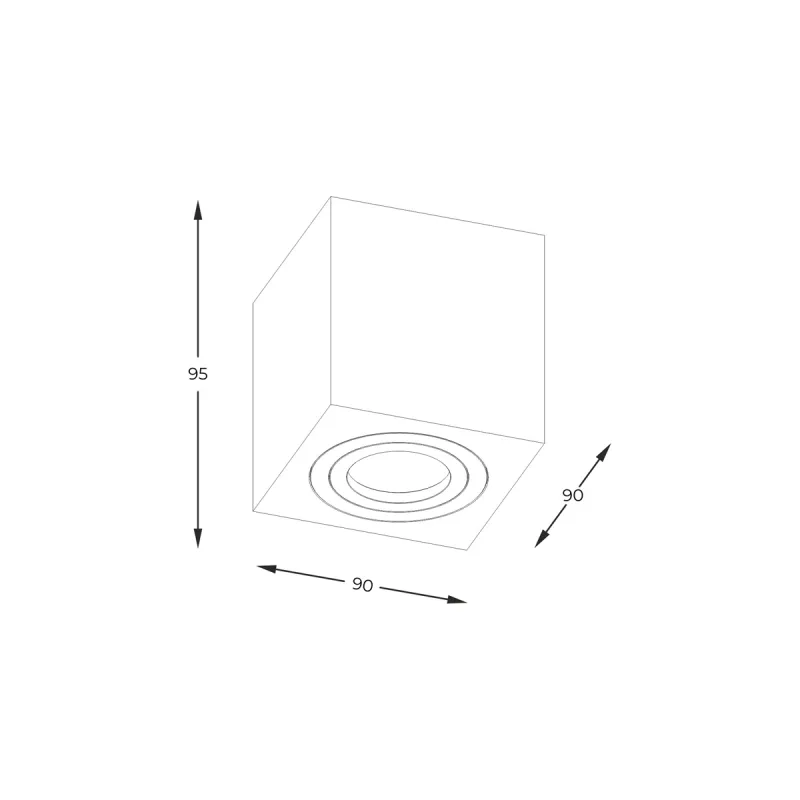 Downlight Aplicat QUARDIP SL ACGU10-160-N Zumaline GU10, Alb, Polonia
