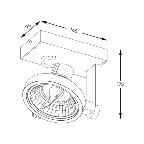 Downlight Aplicat MASTER ACGU10-180-N Zumaline GU10, Alb, Polonia