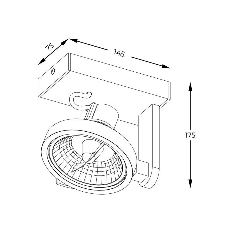 Downlight Aplicat MASTER ACGU10-181-N Zumaline GU10, Negru, Polonia