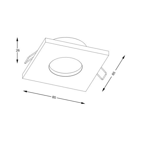 Downlight Incastrat CHIPO DL ARGU10-031-N Zumaline GU10, Alb, Polonia