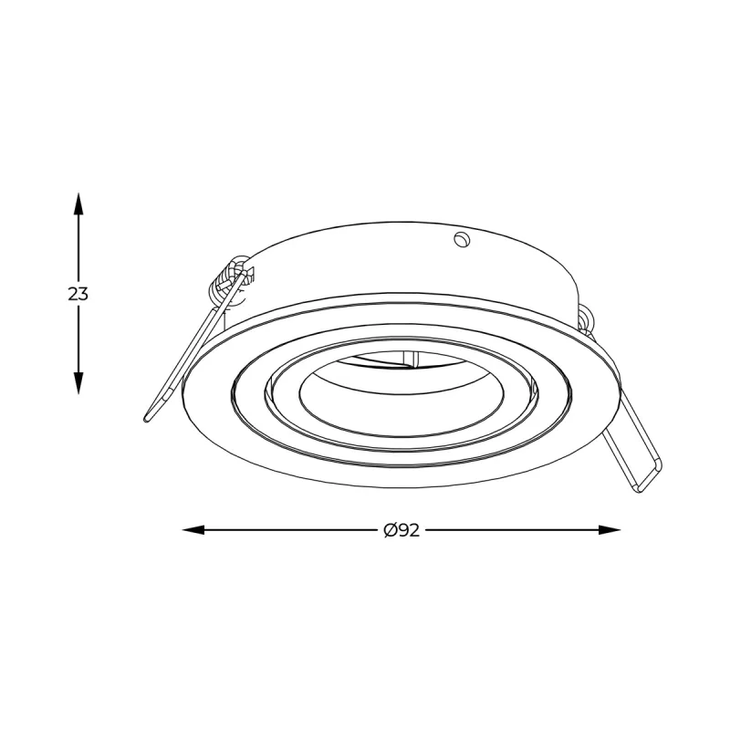 Downlight Incastrat CHUCK ARGU10-039-N Zumaline GU10, Negru, Polonia
