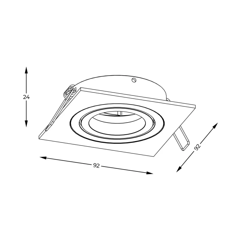 Downlight Incastrat CHUCK ARGU10-041-N Zumaline GU10, Negru, Polonia