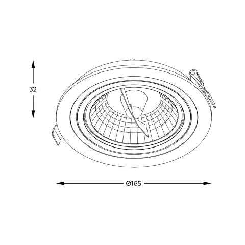 Downlight Incastrat CHUCK ARGU10-054-N Zumaline GU10, Alb, Polonia