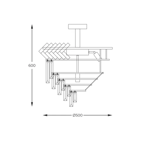 Candelabru LYON C23910/9 Zumaline E14, Auriu, Polonia