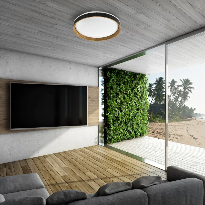 Plafoniera BOIS CL2204003-490MBWT Zumaline LED, Negru, Polonia