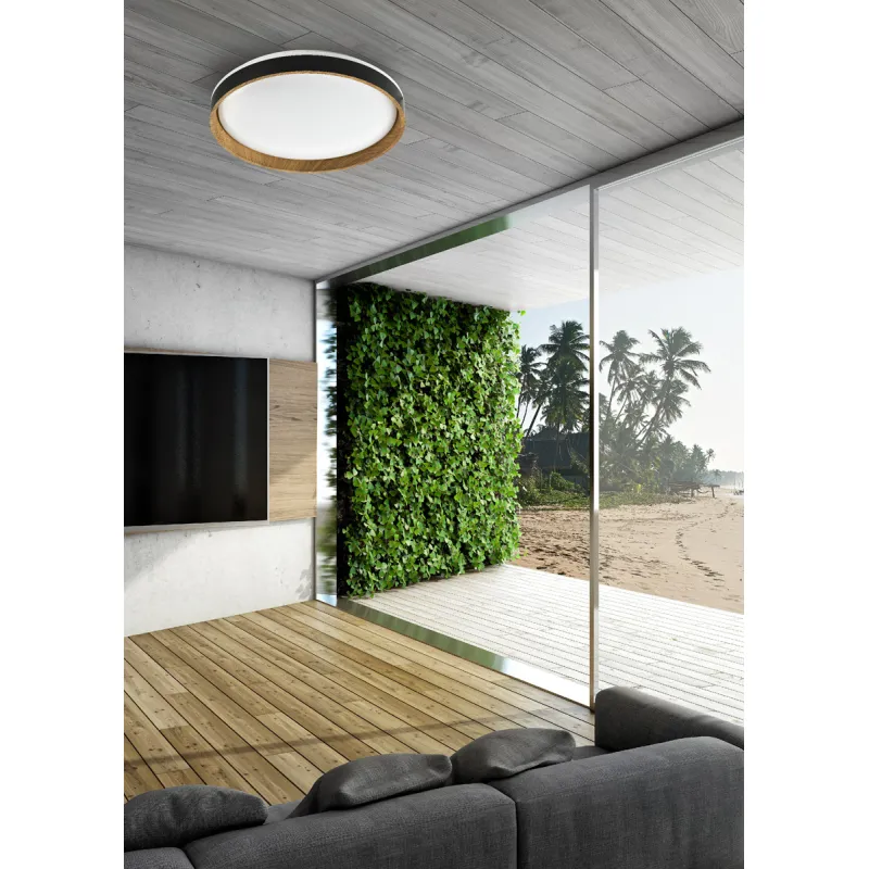 Plafoniera BOIS CL2204003-490MBWT Zumaline LED, Negru, Polonia