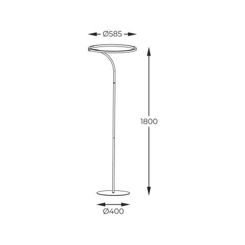 Lampadar CORIT E82907-31 Zumaline LED, Negru, Polonia