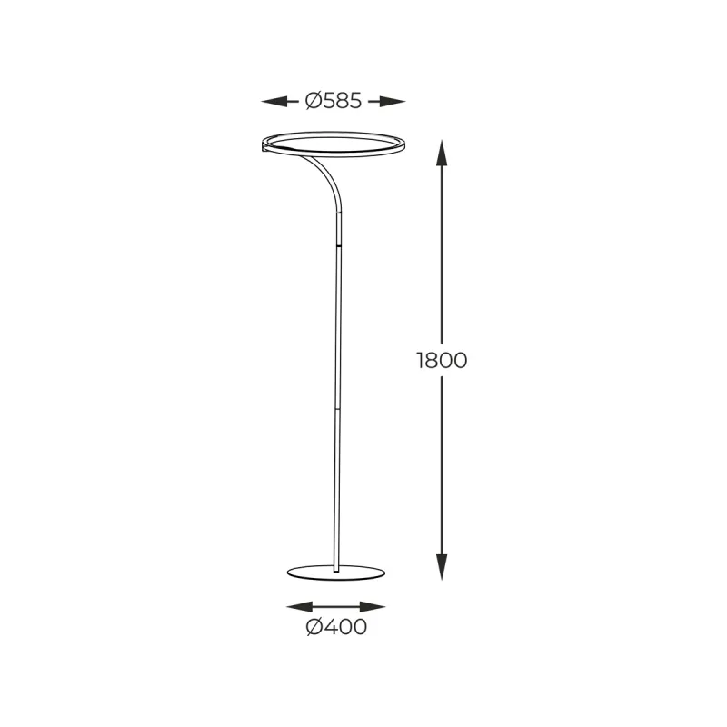 Lampadar CORIT E82907-31 Zumaline LED, Negru, Polonia