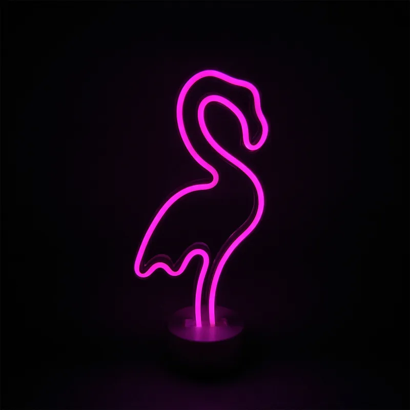 Lampa Decorativa NEON FLAMINGO LED FM-NB23 Zumaline LED, Roz, Polonia
