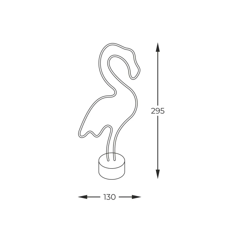 Lampa Decorativa NEON FLAMINGO LED FM-NB23 Zumaline LED, Roz, Polonia